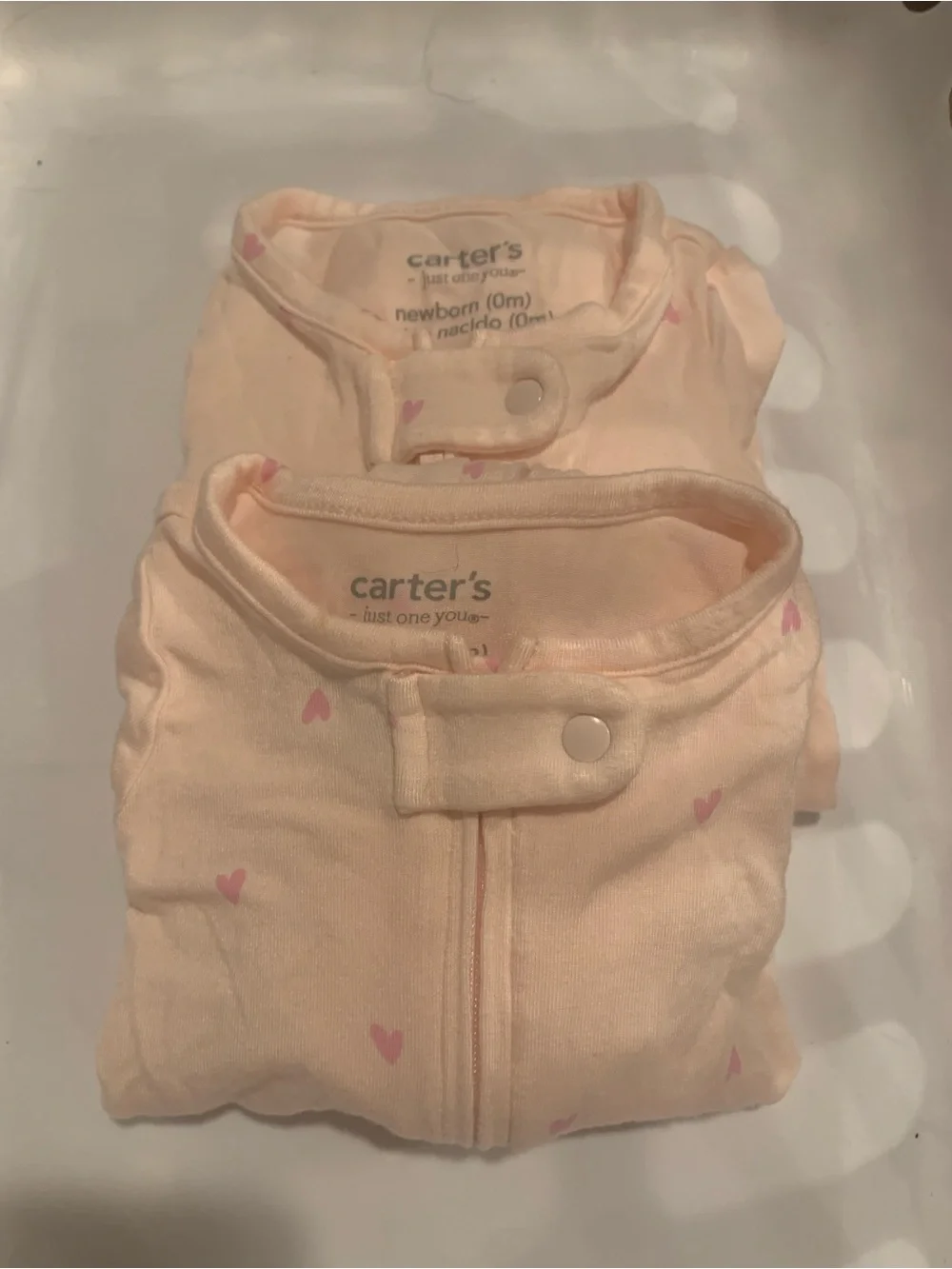 Carters lightweight Footed Onesie twin set